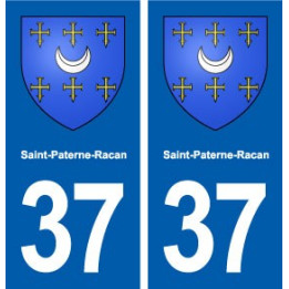 37 Saint-Paterne-Racan blason ville autocollant plaque stickers