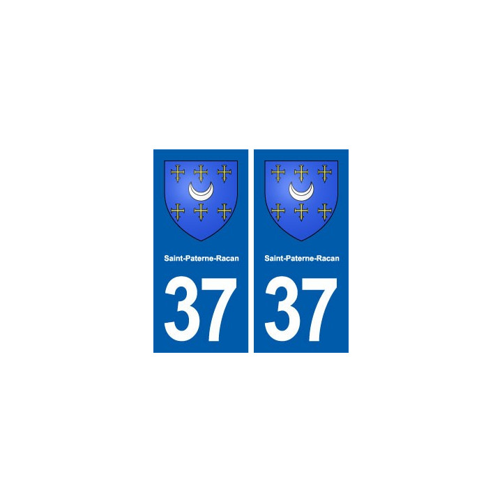 37 Saint-Paterne-Racan blason ville autocollant plaque stickers