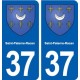 37 Saint-Paterne-Racan blason ville autocollant plaque stickers