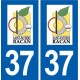 37 Saint-Paterne-Racan logo ville autocollant plaque stickers