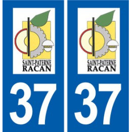 37 Saint-Paterne-Racan logo ville autocollant plaque stickers