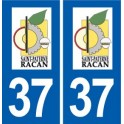37 Saint-Paterne-Racan logo ville autocollant plaque stickers