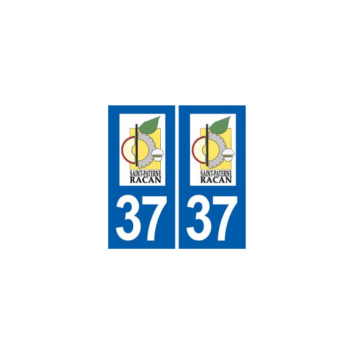 37 Saint-Paterne-Racan logo ville autocollant plaque stickers