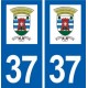 37 Sorigny logo ville autocollant plaque stickers