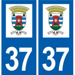 37 Sorigny logo ville autocollant plaque stickers