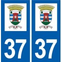 37 Sorigny logo ville autocollant plaque stickers