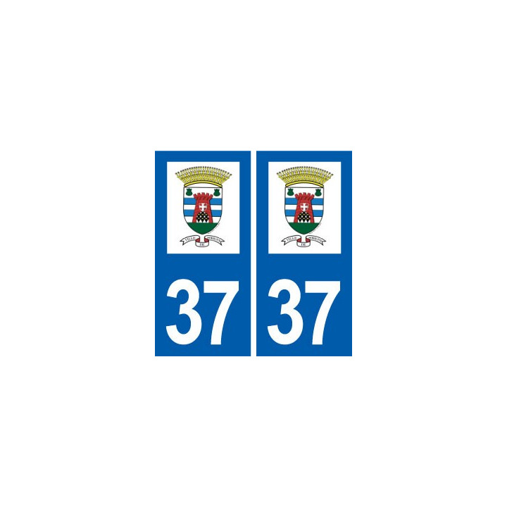 37 Sorigny logo ville autocollant plaque stickers