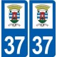 37 Sorigny logo ville autocollant plaque stickers