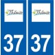 37 Thilouze logo ville autocollant plaque stickers