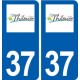 37 Thilouze logo ville autocollant plaque stickers