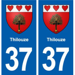 37 Thilouze blason ville autocollant plaque stickers