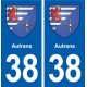 38 Autrans blason ville autocollant plaque stickers