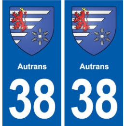 38 Autrans blason ville autocollant plaque stickers
