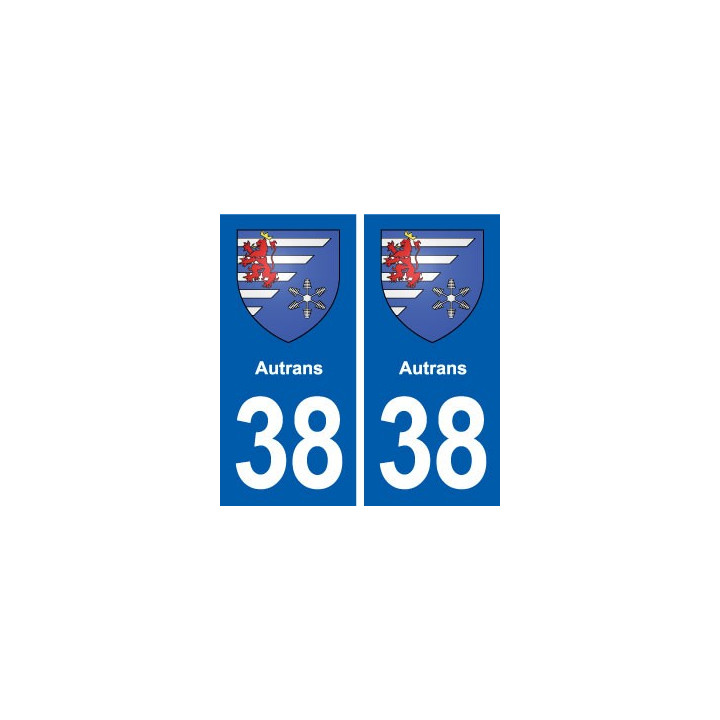 38 Autrans blason ville autocollant plaque stickers