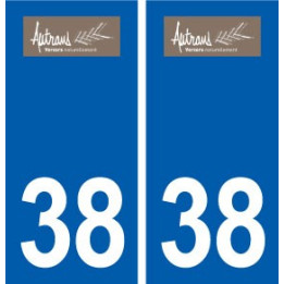38 Autrans logo ville autocollant plaque stickers