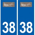 38 Autrans logo ville autocollant plaque stickers