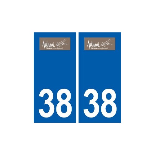 38 Autrans logo ville autocollant plaque stickers