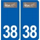 38 Autrans logo ville autocollant plaque stickers