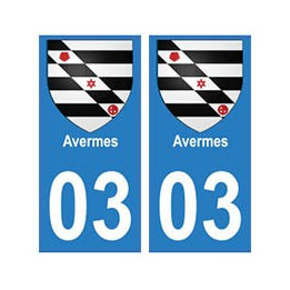 03 Avermes ville autocollant plaque