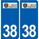 38 Brié-et-Angonnes logo ville autocollant plaque stickers