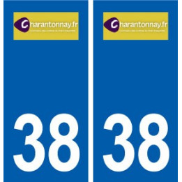 38 Charantonnay  logo ville autocollant plaque stickers