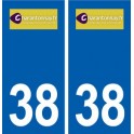 38 Charantonnay  logo ville autocollant plaque stickers