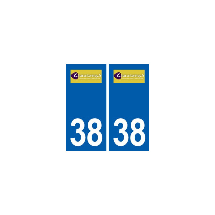 38 Charantonnay  logo ville autocollant plaque stickers
