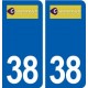 38 Charantonnay  logo ville autocollant plaque stickers