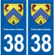 38 Entre-deux-Guiers blason ville autocollant plaque stickers