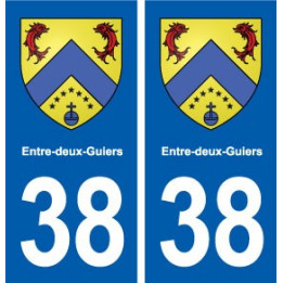38 Entre-deux-Guiers blason ville autocollant plaque stickers
