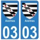 03 Avermes ville autocollant plaque
