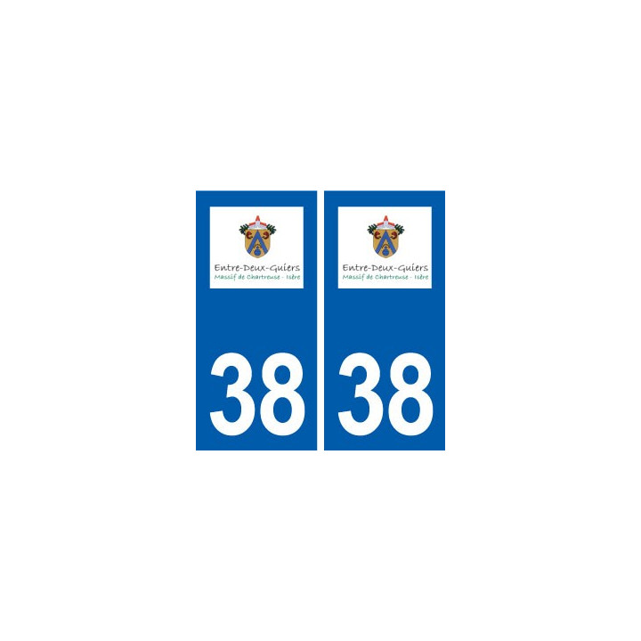 38 Entre-deux-Guiers logo ville autocollant plaque stickers