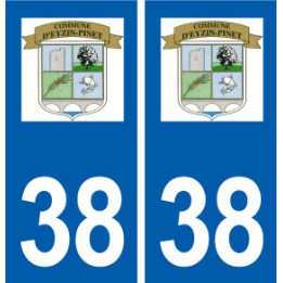 38 Eyzin-Pinet logo ville autocollant plaque stickers