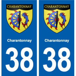 38 Charantonnay blason ville autocollant plaque stickers
