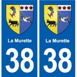 38 La Murette blason ville autocollant plaque stickers