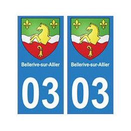 03 Bellerive-sur-Allier ville autocollant plaque