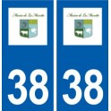 38 La Murette logo ville autocollant plaque stickers
