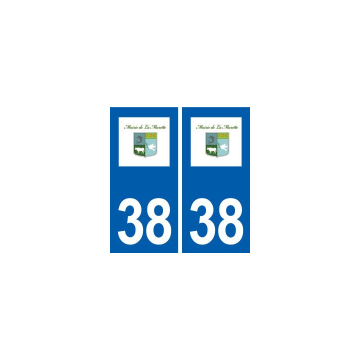 38 La Murette logo ville autocollant plaque stickers