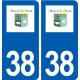38 La Murette logo ville autocollant plaque stickers
