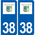 38 La Murette logo ville autocollant plaque stickers