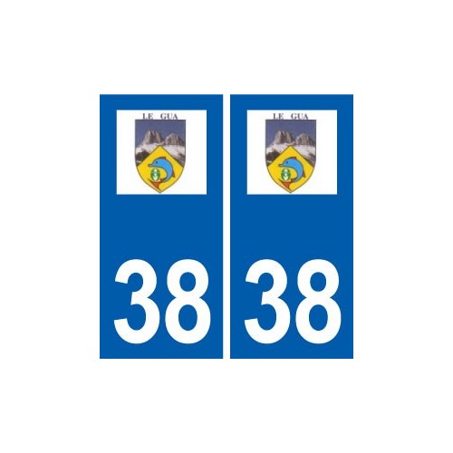 38 Le Gua logo ville autocollant plaque stickers