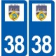 38 Le Gua logo ville autocollant plaque stickers