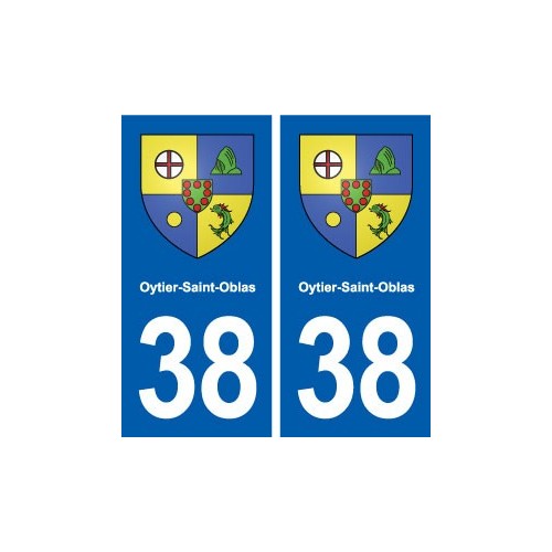 38 Oytier-Saint-Oblas blason ville autocollant plaque stickers