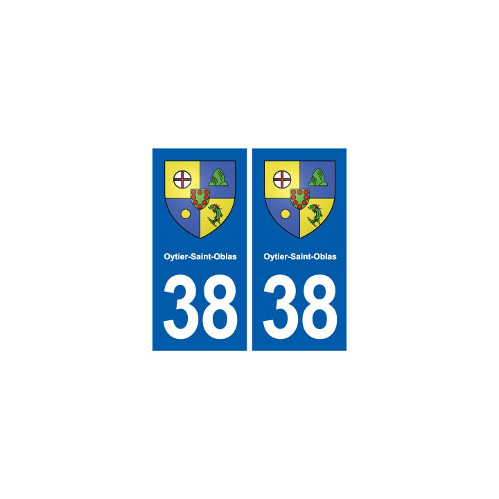 38 Oytier-Saint-Oblas blason ville autocollant plaque stickers