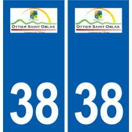 38 Oytier-Saint-Oblas logo ville autocollant plaque stickers
