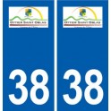 38 Oytier-Saint-Oblas logo ville autocollant plaque stickers