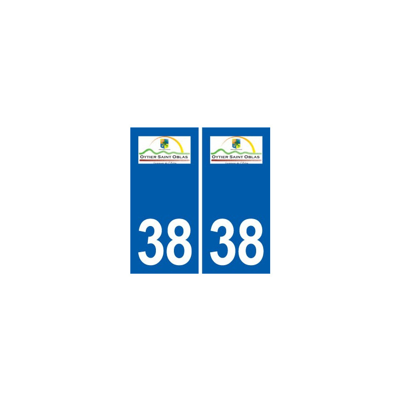 38 Oytier-Saint-Oblas logo ville autocollant plaque stickers