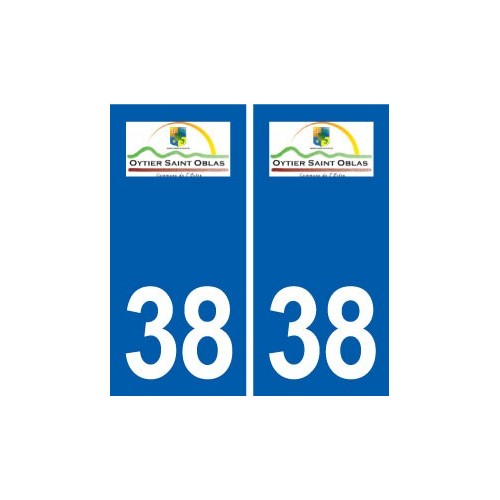 38 Oytier-Saint-Oblas logo ville autocollant plaque stickers