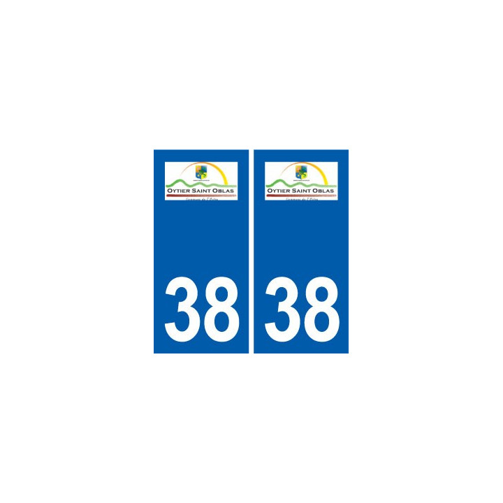 38 Oytier-Saint-Oblas logo ville autocollant plaque stickers