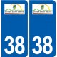 38 Oytier-Saint-Oblas logo ville autocollant plaque stickers